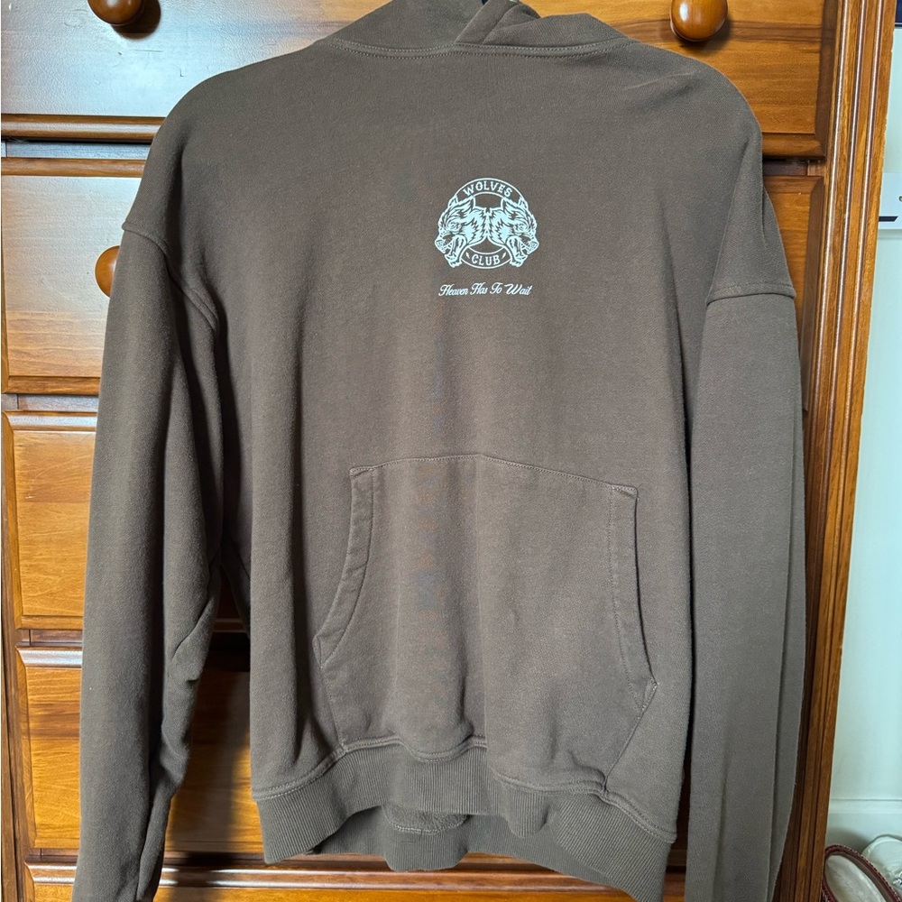 Gymshark Brown Hoodie with Graphic Print